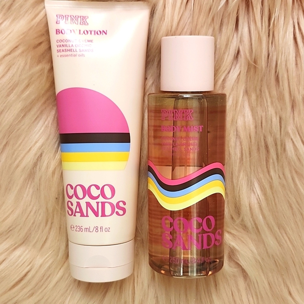 Brand New PINK Victoria's Secret COCO SANDS BODY LOTION & MIST